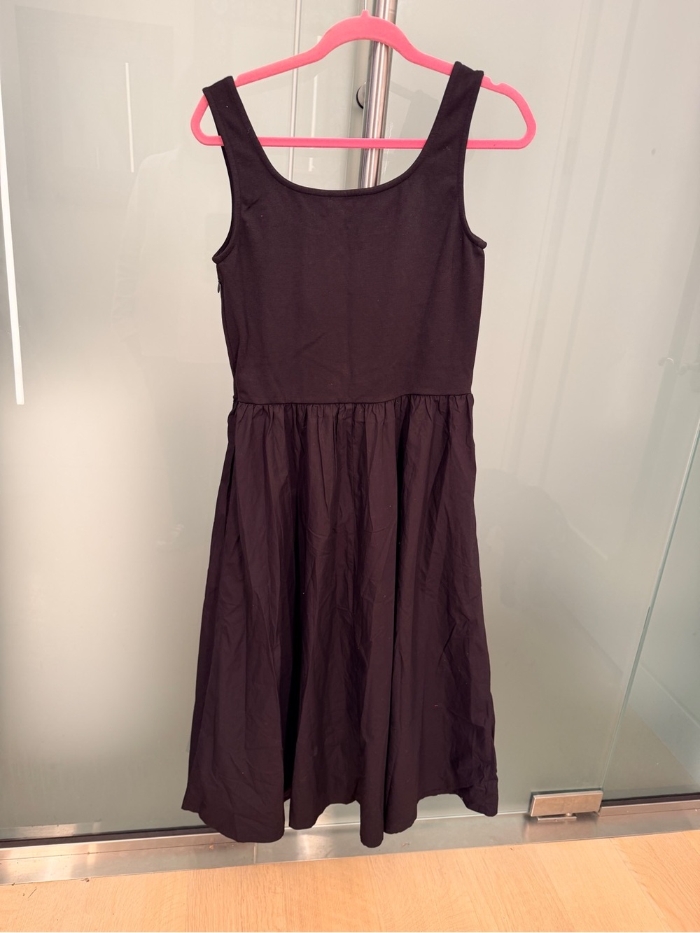 Quince Black Tank Midi Dress NWT - Picture 8 of 10